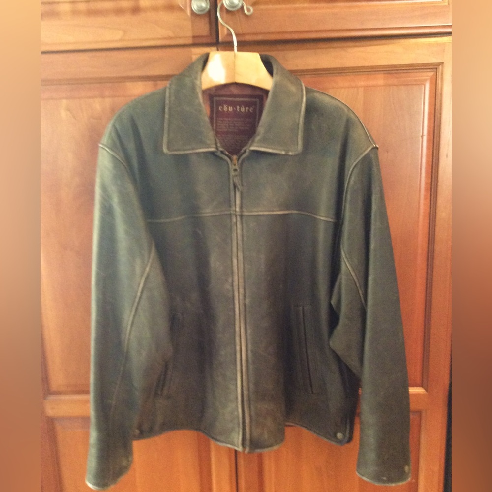 Couture Leather Bomber Jacket